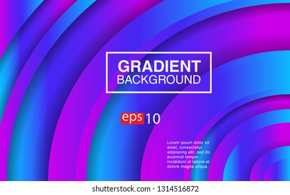 Colorful geometric background circle gradient composition