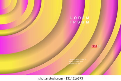 Colorful geometric background circle gradient composition