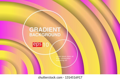 Colorful geometric background circle gradient composition