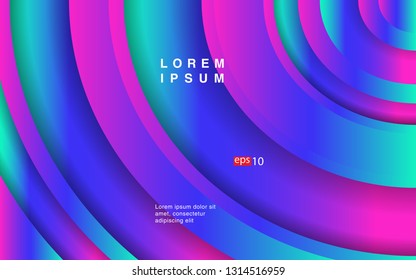 Colorful geometric background circle gradient composition