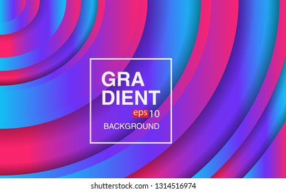 Colorful geometric background circle gradient composition
