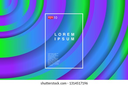 Colorful geometric background circle gradient composition