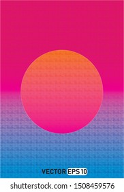Colorful geometric background. Circle shape composition. Eps10 vector. - Vector