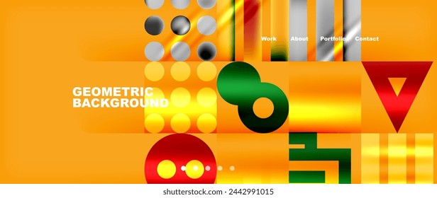 Colorful geometric background with circles. Vector Illustration For Wallpaper, Banner, Background, Card, Book Illustration, landing page