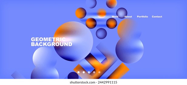 Colorful geometric background with circles. Vector Illustration For Wallpaper, Banner, Background, Card, Book Illustration, landing page