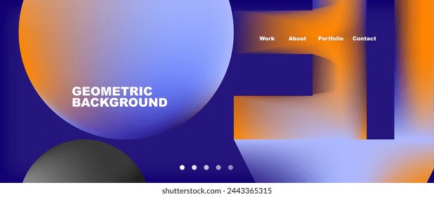 Fondo geométrico colorido con círculos. Ilustración vectorial para fondo de pantalla, banner, fondo, tarjeta, ilustración de libro, página de destino