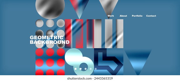 Fondo geométrico colorido con círculos. Ilustración vectorial para fondo de pantalla, banner, fondo, tarjeta, ilustración de libro, página de destino