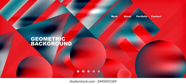 Colorful geometric background with circles. Vector Illustration For Wallpaper, Banner, Background, Card, Book Illustration, landing page