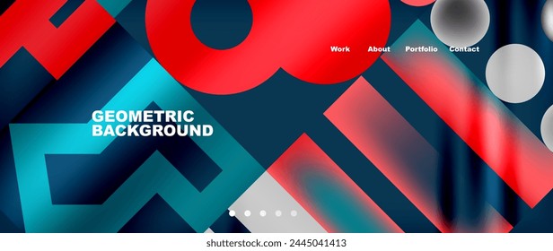 Colorful geometric background with circles. Vector Illustration For Wallpaper, Banner, Background, Card, Book Illustration, landing page
