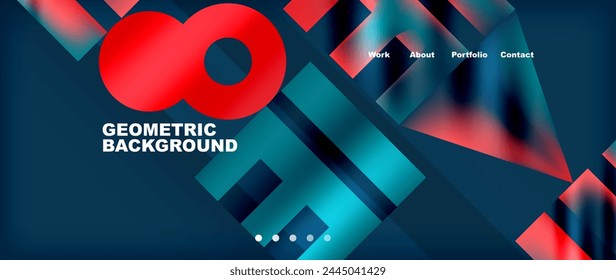 Colorful geometric background with circles. Vector Illustration For Wallpaper, Banner, Background, Card, Book Illustration, landing page