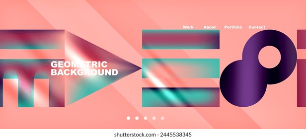 Colorful geometric background with circles. Vector Illustration For Wallpaper, Banner, Background, Card, Book Illustration, landing page