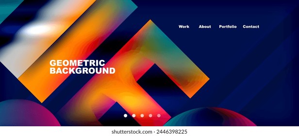 Colorful geometric background with circles. Vector Illustration For Wallpaper, Banner, Background, Card, Book Illustration, landing page