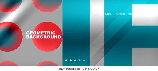 Fondo geométrico colorido con círculos. Ilustración vectorial Para Fondo de pantalla, Anuncio, Fondo, Tarjeta, Ilustración de libro, página de destino