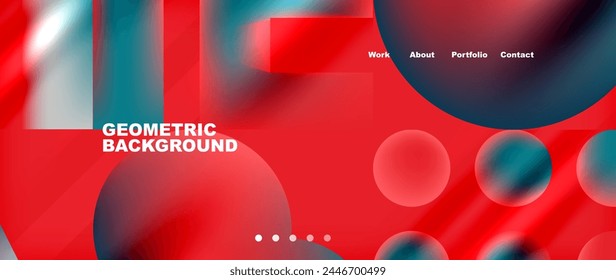 Colorful geometric background with circles. Vector Illustration For Wallpaper, Banner, Background, Card, Book Illustration, landing page