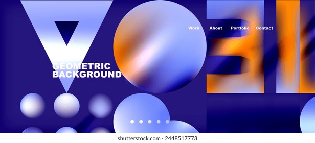 Colorful geometric background with circles. Vector Illustration For Wallpaper, Banner, Background, Card, Book Illustration, landing page