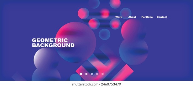 Colorful geometric background with circles. Vector Illustration For Wallpaper, Banner, Background, Card, Book Illustration, landing page