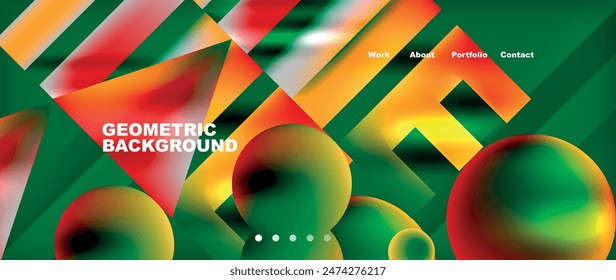 Colorful geometric background with circles. Vector Illustration For Wallpaper, Banner, Background, Card, Book Illustration, landing page