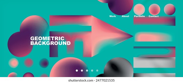 Colorful geometric background with circles. Vector Illustration For Wallpaper, Banner, Background, Card, Book Illustration, landing page