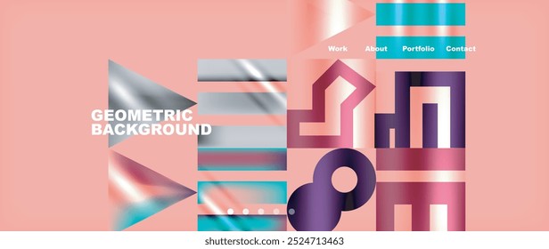 Colorful geometric background with circles. Vector Illustration For Wallpaper, Banner, Background, Card, Book Illustration, landing page