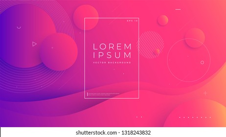 Colorful geometric background. Circul shapes composition. Space Eps10