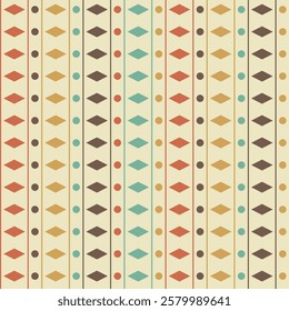 Colorful geometric background. Composition of consecutive repeating elements creates a seamless pattern. Ornament for textiles, textures, prints, wallpapers, clothes and interior