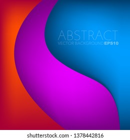 Colorful geometric background. curve line overlap layer on space for design