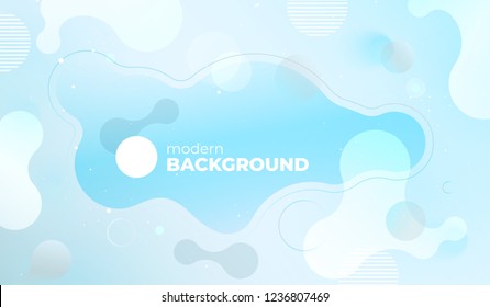 Colorful geometric background design. Blue fluid shapes composition with trendy gradients. Eps10 vector.