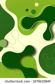 Diseño de fondo geométrico colorido. Composición de formas fluidas con colores de moda. Diseño para afiches, páginas, volantes, portada. Ilustración del vector
