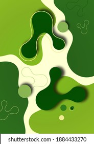 Diseño de fondo geométrico colorido. Composición de formas fluidas con colores de moda. Diseño para afiches, páginas, volantes, portada. Ilustración del vector