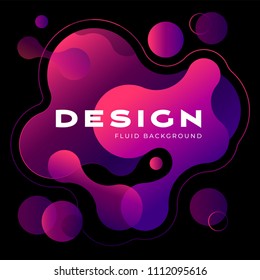 Colorful geometric background design. Fluid shapes composition with trendy gradients. Eps10 vector.