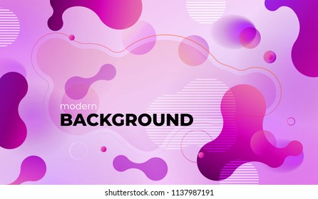 Colorful geometric background design. Fluid shapes composition with trendy gradients. Eps10 vector.