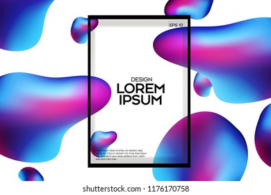 Colorful geometric background design. Fluid colors shape. Modern background with trendy design. Eps10 vector.