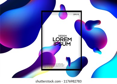 Colorful geometric background design. Fluid colors shape. Modern background with trendy design. Eps10 vector.