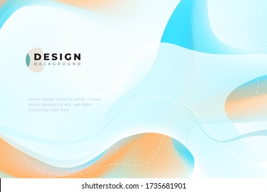 Colorful geometric background design. Fluid shapes composition with trendy gradients. Eps10 vector.