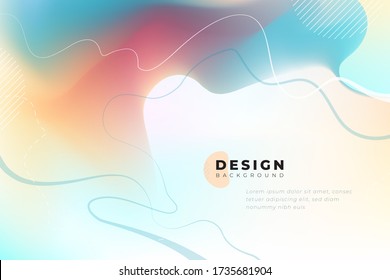 Colorful Geometric Background Design. Fluid Shapes Composition With Trendy Gradients. Eps10 Vector.