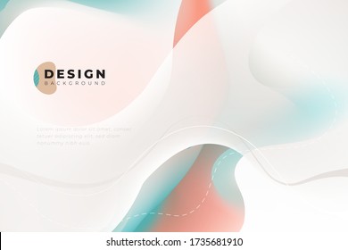 Colorful geometric background design. Fluid shapes composition with trendy gradients. Eps10 vector.