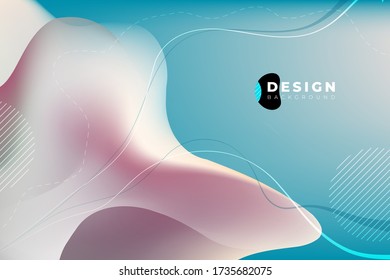 Colorful geometric background design. Fluid shapes composition with trendy gradients. Eps10 vector.