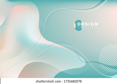 Colorful geometric background design. Fluid shapes composition with trendy gradients. Eps10 vector.