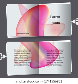 Farbiges geometrisches Hintergrunddesign. Fließende Formen Zusammensetzung mit trendigen Gradienten. Broschüre Eps10 Vector-Abbildung