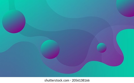 Diseño de fondo geométrico colorido. Composición de formas de gradiente fluido. Carteles de diseño azul futurista. Vector Eps10