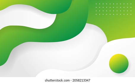 Colorful geometric background design. Gradient Dynamic abstract composition Vector illustration. Design element for web banners, posters, green and white