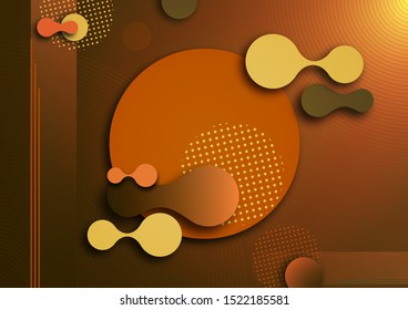 Colorful geometric background design. Liquid composition shapes with trendy gradients. Layout design for banner or poster, presentation. Vector illustration.