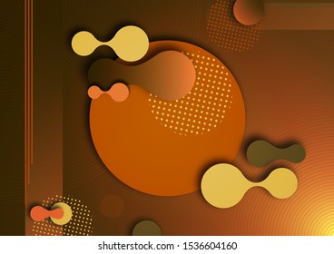 Colorful geometric background design. Liquid composition shapes with trendy gradients. Layout design for banner or poster, presentation. Vector illustration.
