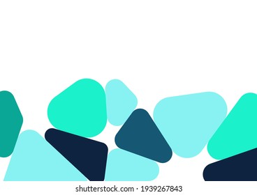 Colorful geometric background design. Trendy abstract composition with rounded triangles. Futuristic background. Vector illustration for wallpaper, banner, background, card, book, landing.