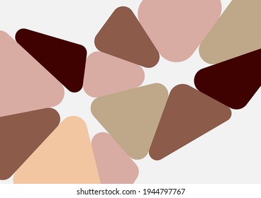 Colorful geometric background design. Trendy abstract composition with rounded triangles. Futuristic background. Vector illustration for wallpaper, banner, background, card, book, landing.