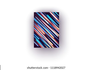 Colorful geometric background. Dynamic forms with a composition of gradients. Set of glowing colored stripes shapes