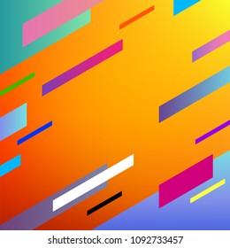 Colorful geometric background with dynamic shapes composition, minimal design vector illustration