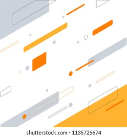 Colorful geometric background with dynamic shapes composition, minimal design vector illustration.