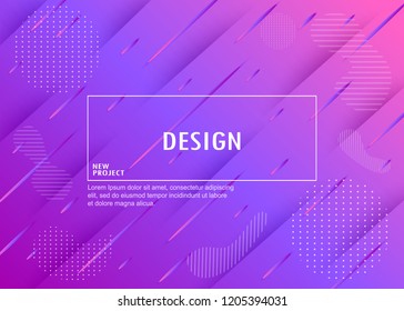 Colorful geometric background. Dynamic shapes composition. vector illustration