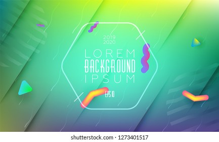 Colorful geometric background. Dynamic shapes composition. Liquid color design template. Abstract vector cover for commercial concept.